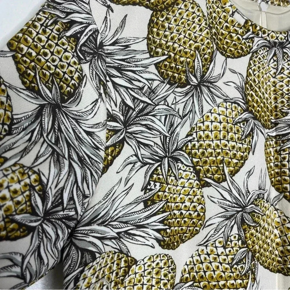 Lyn Devon Audrey Pineapple Print Shift Dress Size 8 | Tropical Vacation Style - Picture 4 of 10